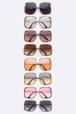 Tortoise Frame Square Sunglasses