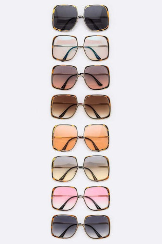 Tortoise Frame Square Sunglasses