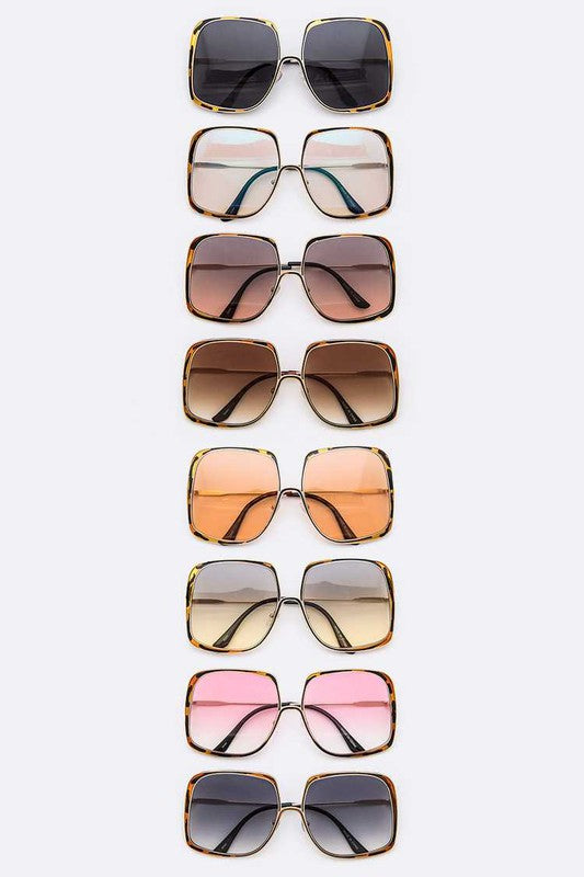 Tortoise Frame Square Sunglasses