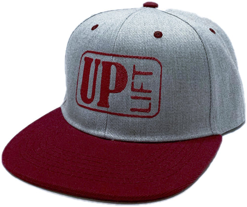 Heather Gray/Maroon Logo Snapback